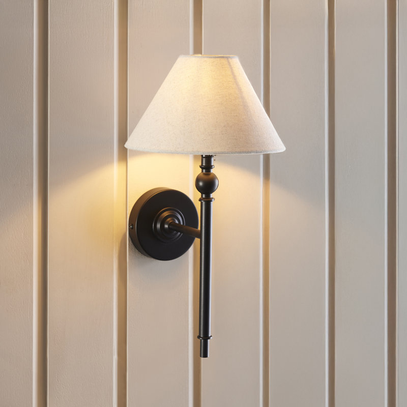 Welby Steel Armed Sconce, Black