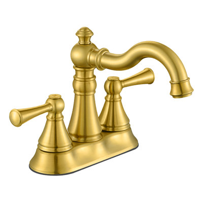 2-handle Bathroom Faucet with Drain Assembly