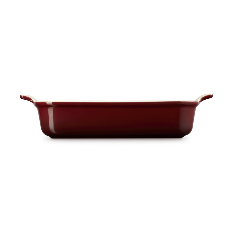Le Creuset Stoneware Heritage Rectangular Dish, 32cm/3.85L, Garnet
