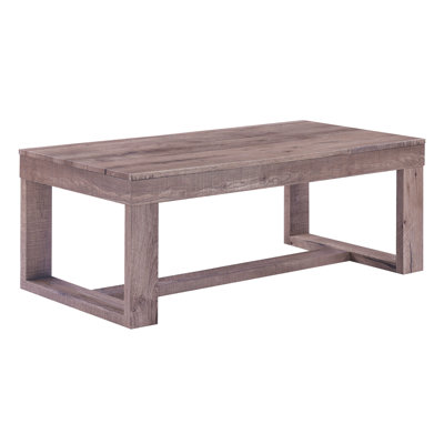 Table basse contemporaine 1 pièce Rustic Brown Grey Tan Tan Finish Furniture