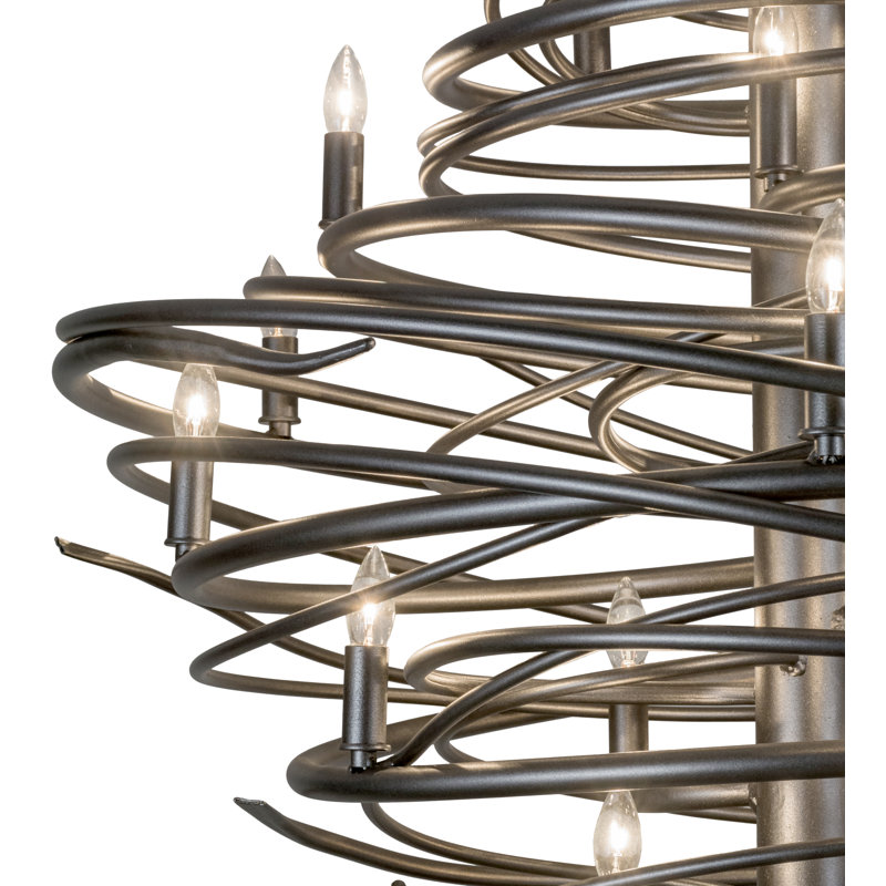 18 - Light Dimmable Tiered Chandelier