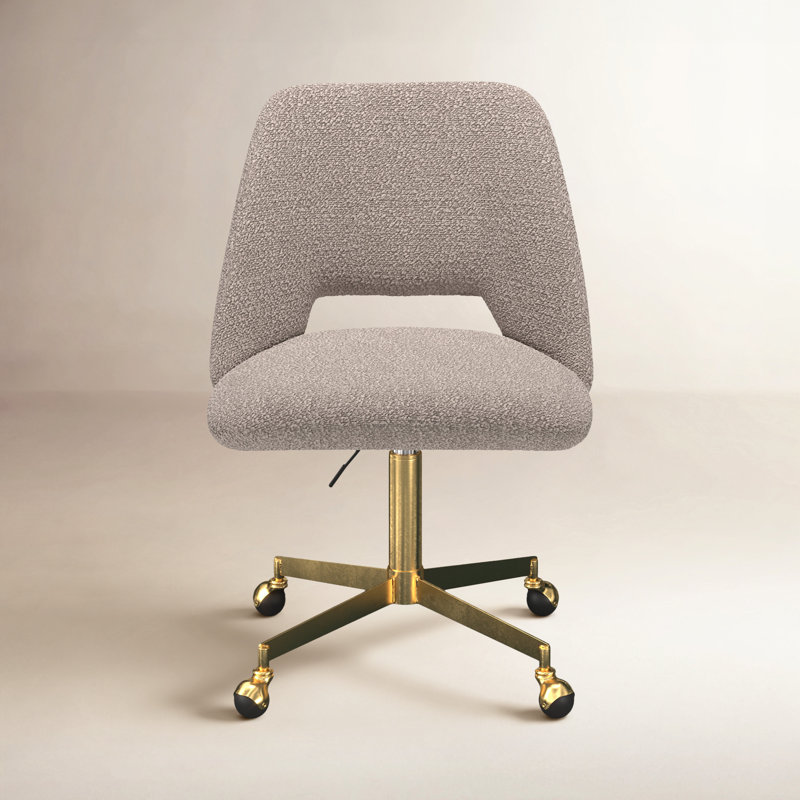 Borrego Swivel Boucle Task Chair, Gray