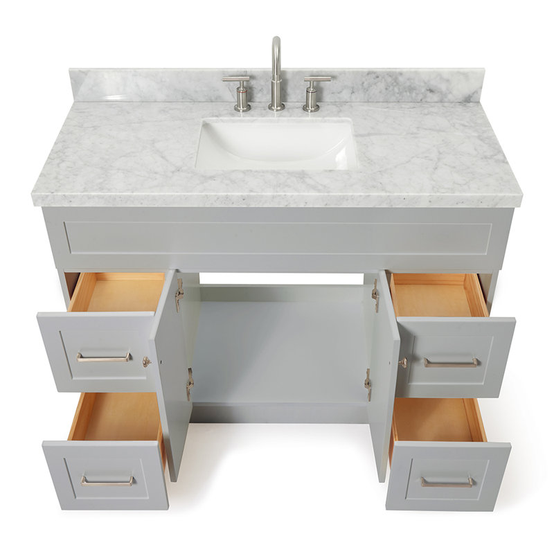 Ensemble de meuble-lavabo simple 49 po Hamlet, gris
