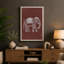 Ornamental Elephant Minimalist - Print-136791584-136791585
