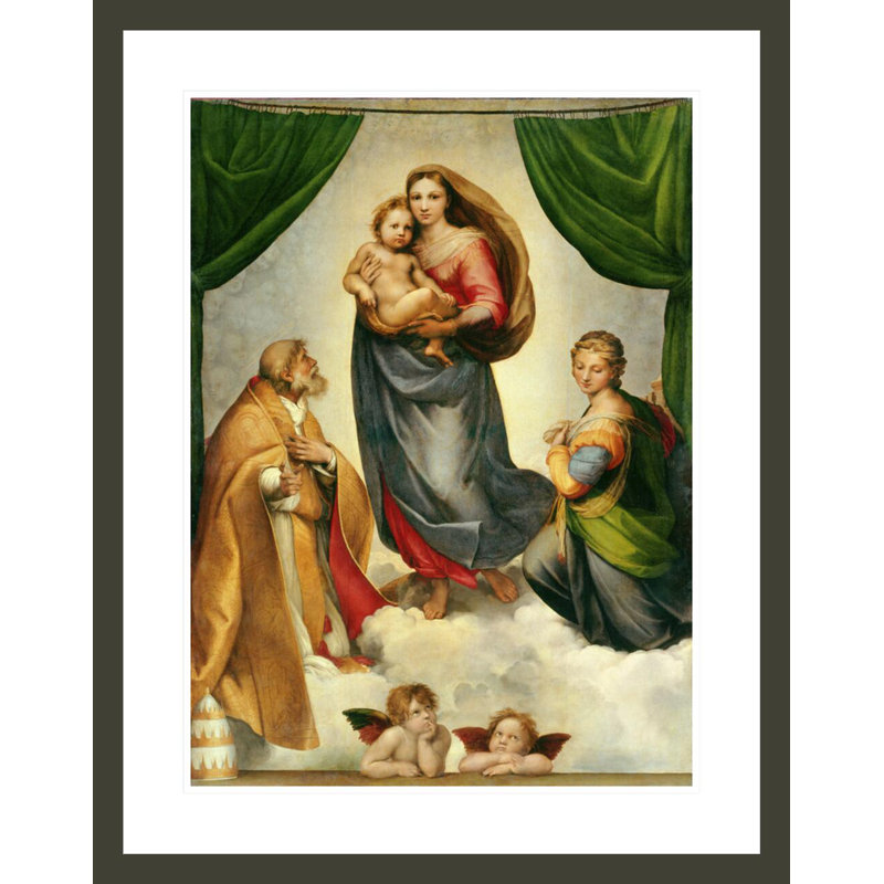«The Sistine Madonna» par Raphael, impression giclée sur cadre, H 29,5 po x l 23,26 po