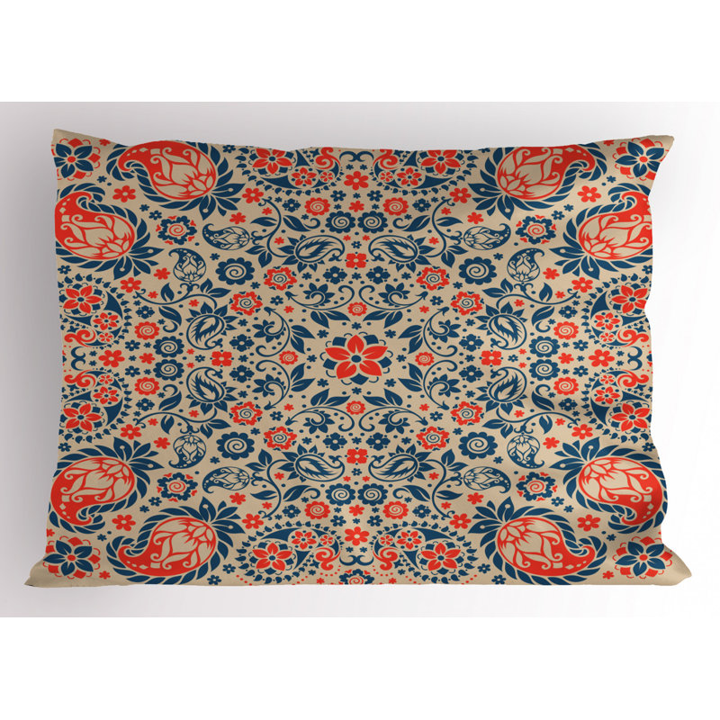Polyester Floral Sham Set, Queen