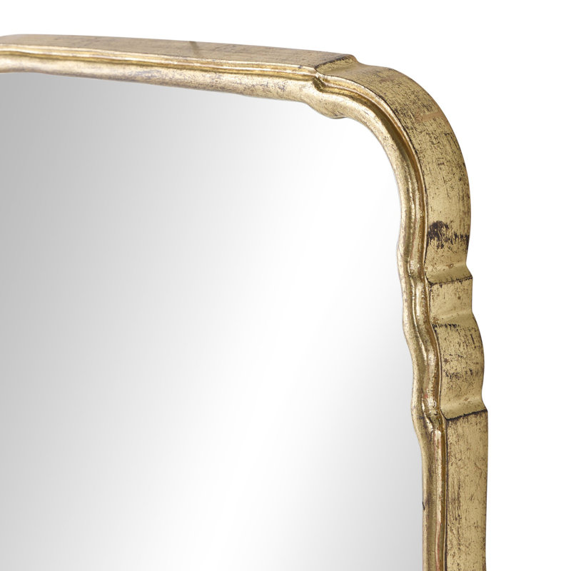 Loire Mantle Mirror-Antiqued Gold Leaf, Vertical, 81" x 28"