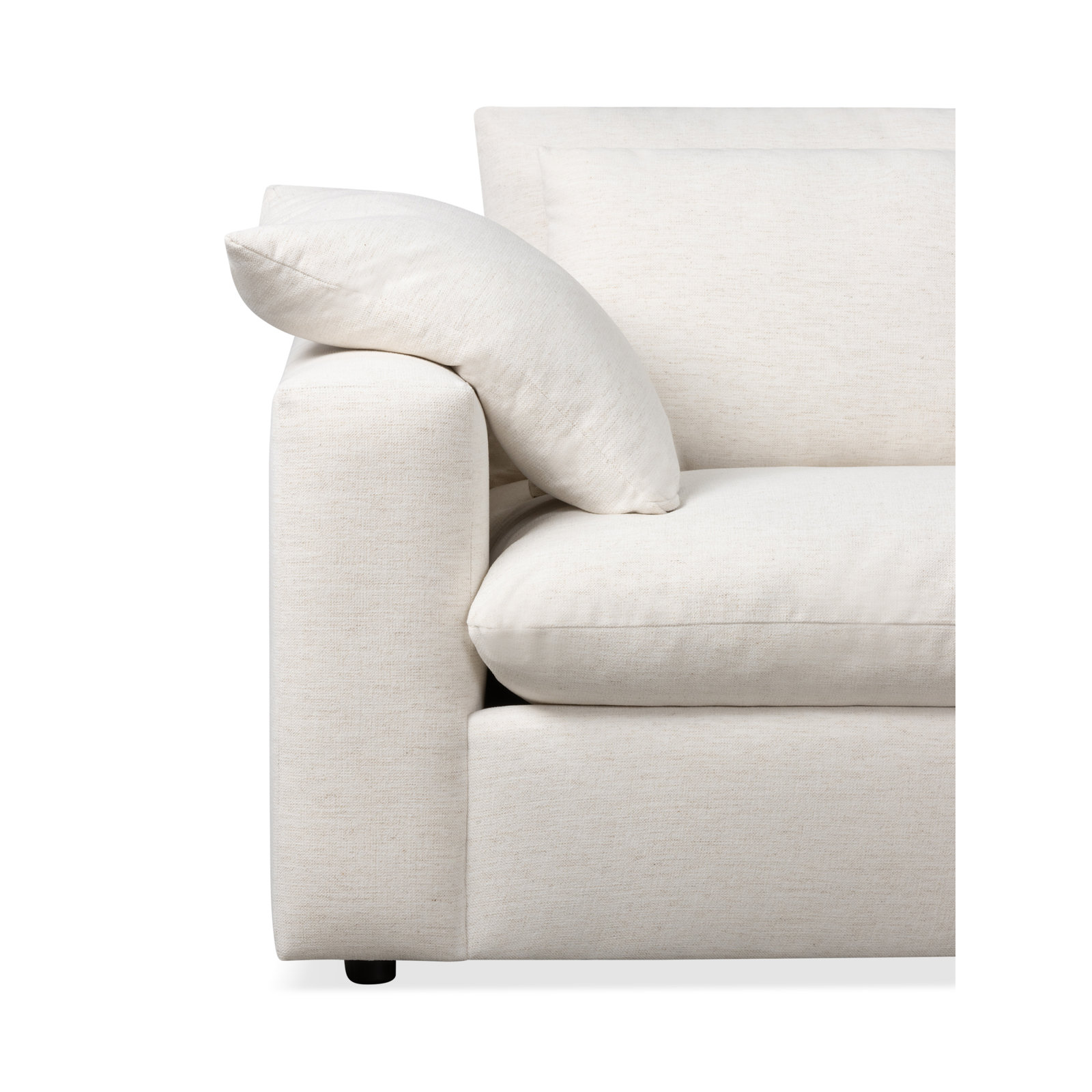 Remy 5-Piece Modular Chaise Sectional, Right Hand Facing, Nomad Snow Crypton® Chenille