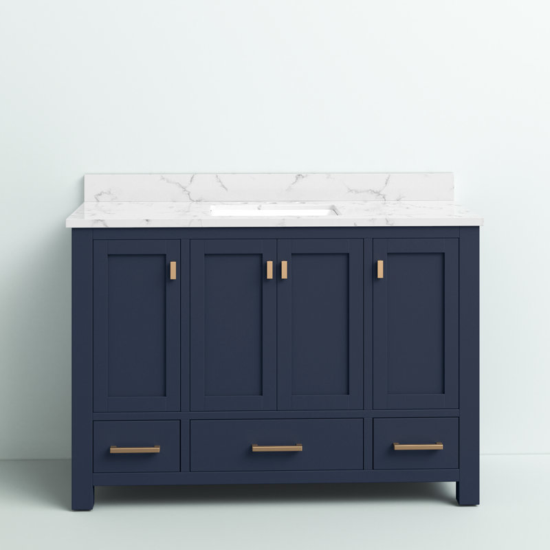Souther 48" Single Bathroom Vanity Base Only, Navy Blue