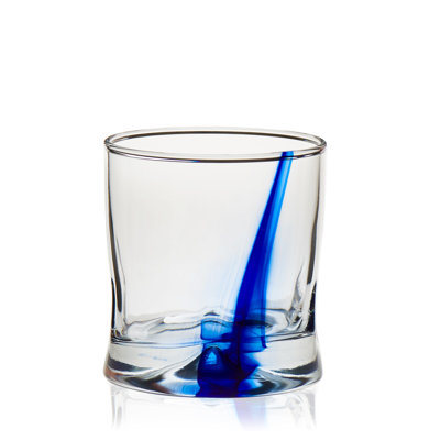 Blue Ribbon Drinking Glass