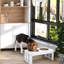 Station de rangement pour aliments pour animaux 23 po en blanc