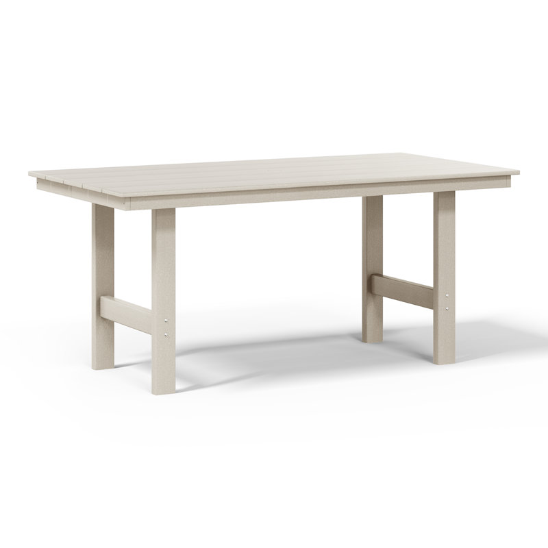 34x66 Rectangular Patio Dining Table, Gray