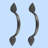 Black Door Pull Handle Wrought Iron Rust Resistant Renovators Supply
