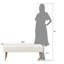 Tabouret de repose-pieds rectangulaire en velours-679863226
