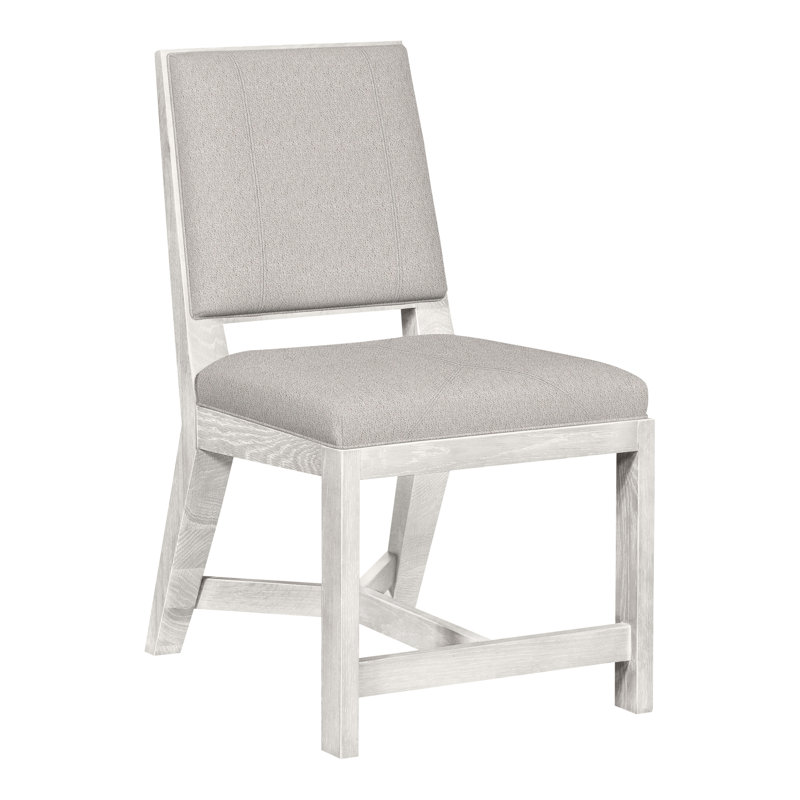 Scoville By Thom Filicia Upholstered Dining Chair, Navada Granite, Casa Blanca
