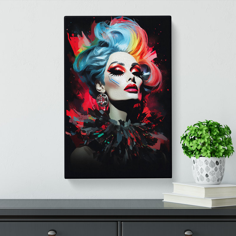 Drag Queen Digital - Print on Canvas, 60cm H x 40cm W x 3cm D