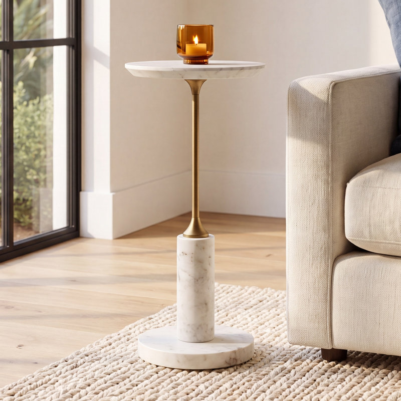 Brooksdale Marble Top End Table