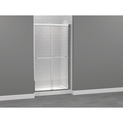 Maynor 41'' - 44'' W x 73'' H Framed Shower Door with Clear Glass