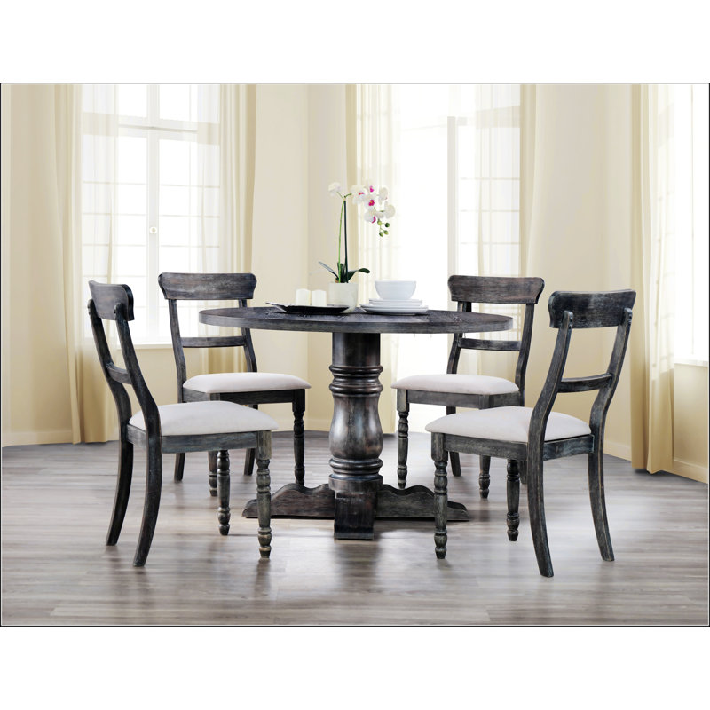 Weathered Gray Finish Dining Table