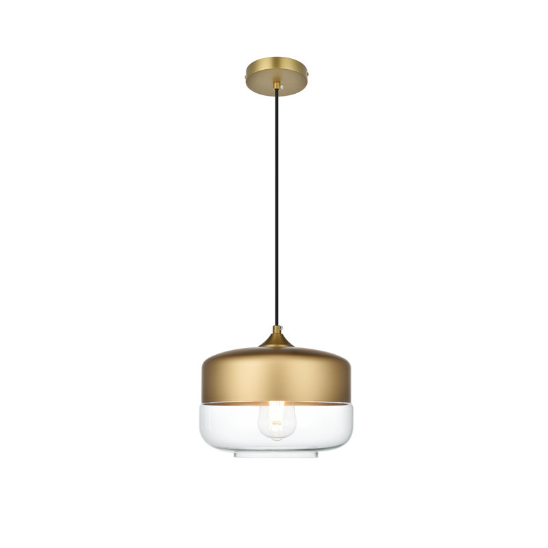 Chamberland 1 - Light Single Pendant, 8.7" H x 9.8" W x 9.8 D, Gold