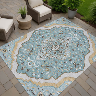 Machine Washable Indoor/Outdoor Chantille ACN2715 Global Rug