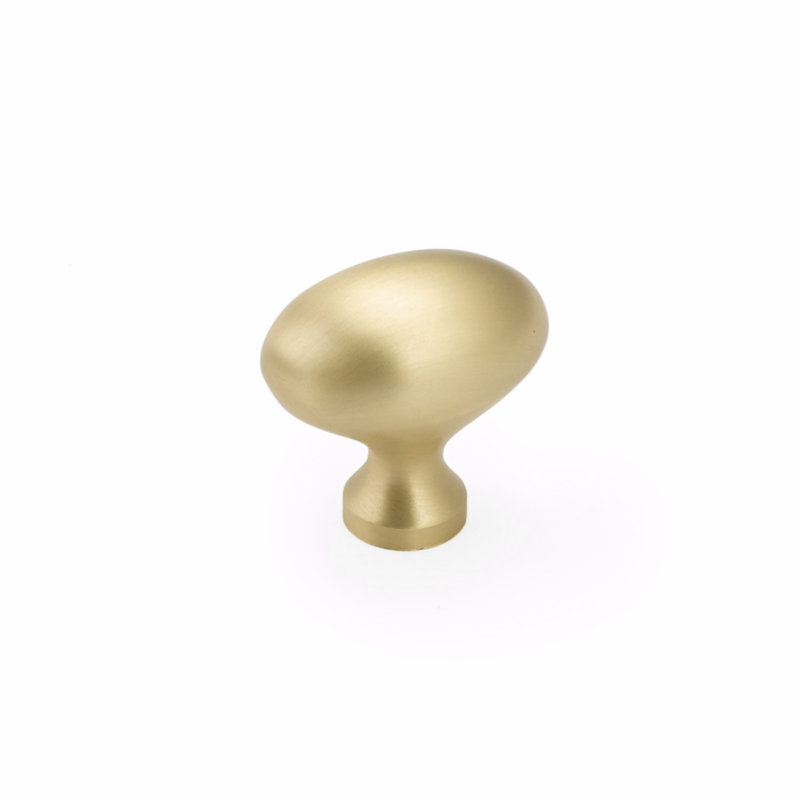Round Knob, Satin Brass