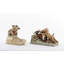 Porcelain Cat with Birds Figurine