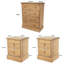 Pursley 3-Piece Rustic Bedroom Set, Solid Waxed Wood, 4-Drawer Chest & 2-Bedsides