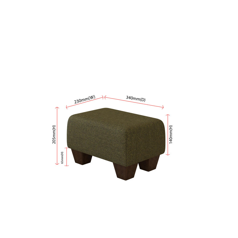 Manufactured Wood Accent Stool, Poz, Mahogany Wood, Cyprus Green