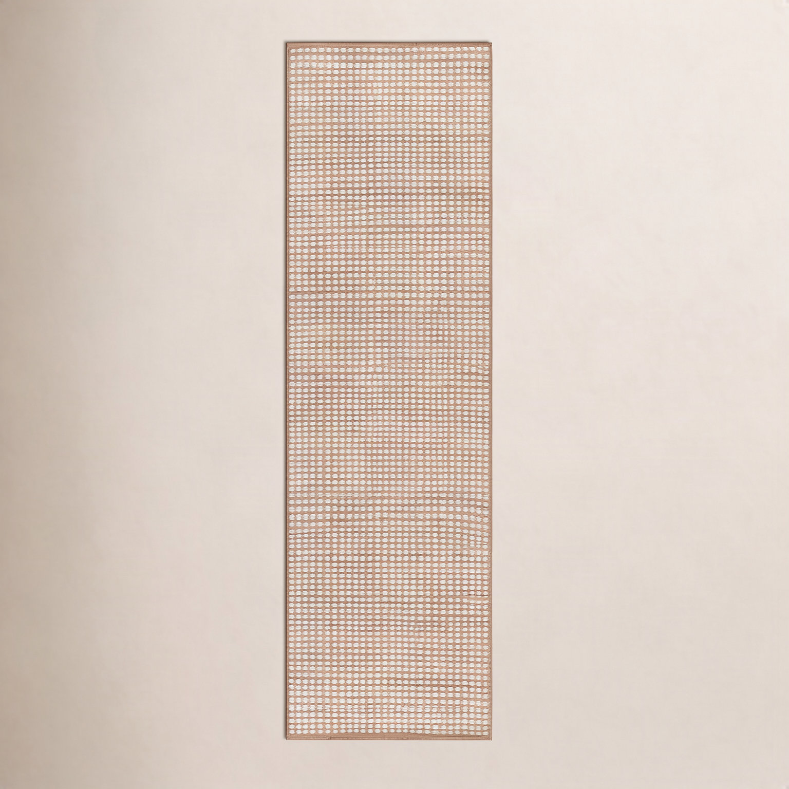 Acerra Pink Hand-Woven Geometric Outdoor Rug, Runner 2'3" x 8'