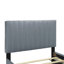 Lit plateforme tapissier en velours avec lit gigogne-2079959493-2053765460