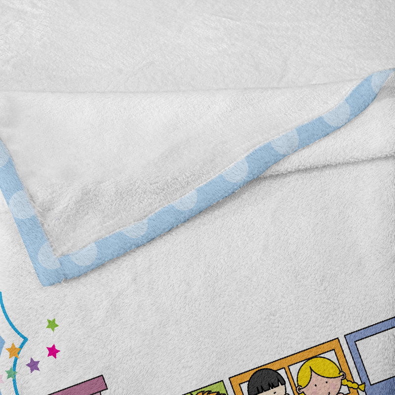 Ambesonne Party Fleece Throw Blanket Train Multicolor, 70" W x 90" L
