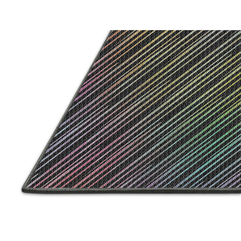 Tapis mauve/vert à tisser électrique, Rectangle 8 pi x 12 pi