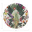 Fantasy Tropical White Vegan Leather Round Coasters-1989814263