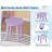 Bear-Shaped Lighted Mirror Kids Vanity Table and Chair Set - Wooden Princess Makeup Desk with Stool, Storage Drawers & Safe Pretend Play Features - Bedroom Furniture for Little Girls-137538564-137538565