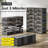  Modern Double Column 10-Tier Foldable Shoe Cabinet With Magnetic Doors, Black Storage Organizer For Entryway Or Closet-2086978000