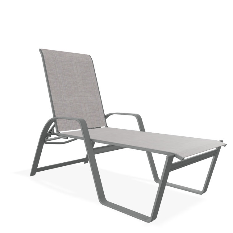 Holna Outdoor Rust-Resistant Metal Chaise Lounge