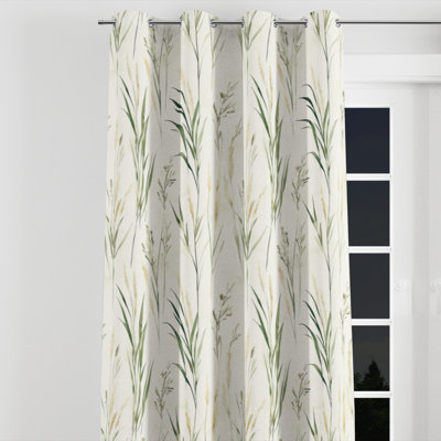 Floral Velvet Curtains - Coastal Azaruddin Grommet Curtain - 1 Panel