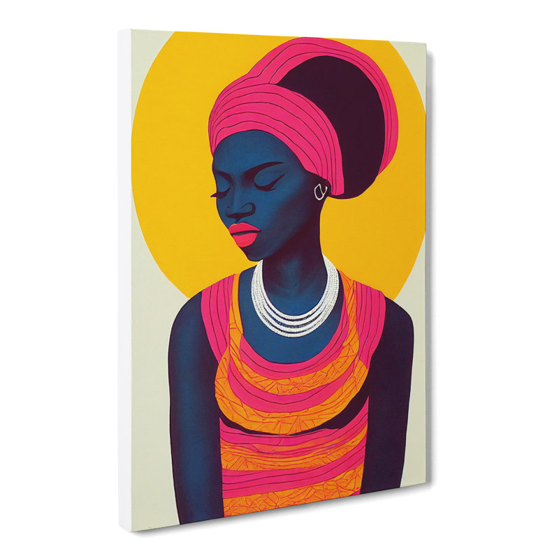African Woman Avant Garde - Wrapped Canvas, 76cm H x 50cm W x 3cm D