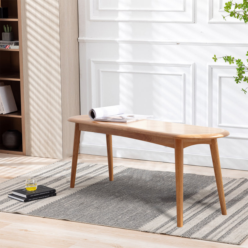 Jervin Solid Wood Bench, 16.14" H x 47.24" W x 11.81" D, APOR4471