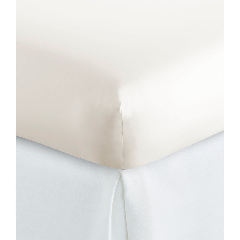 Nile 300 Thread Egyptian Quality Cotton Percale Fitted Sheet, Twin XL Fitted Sheet, Pearl