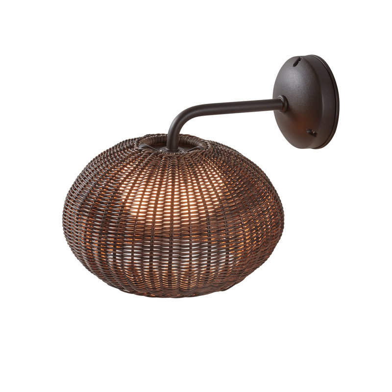 Garota LED Outdoor Armed Sconce, Graphite Brown