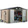 10 ft. W x 8 ft. D Metal Storage Shed with Metal Base Frame Kit