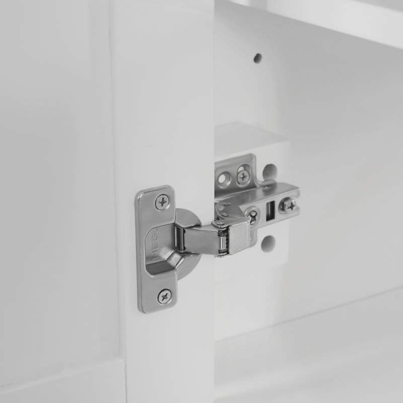 Meuble-lavabo moderne de 30 pouces avec cadre en bois massif, panneau de fibres à densité moyenne, lavabo en céramique et rangement spacieux pour un design élégant et fonctionnel