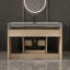 Meuble-lavabo moderne compact avec évier en céramique