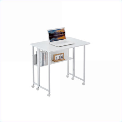 Table basse pliante blanche 31,5 pouces pour les petits espaces, robuste, peu encombrante Polyvalent pour le salon / bureau à domicile