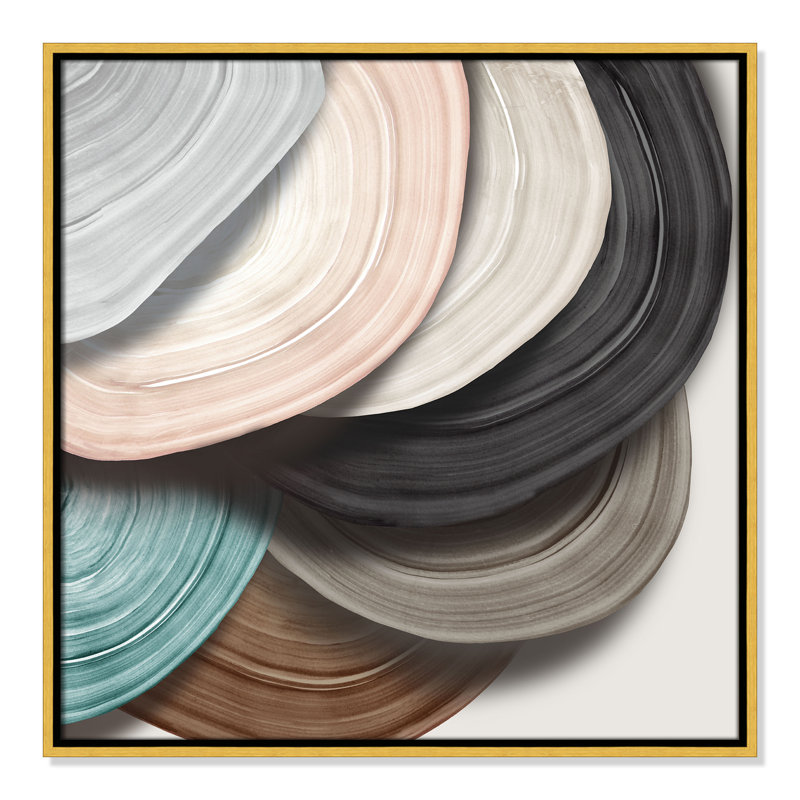 Disks I Print par Eva Watts, Or, H 25,5 po x l 25,5 po