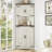 68" Corner Kitchen Pantry With 4 Doors And Adjustable Shelves-1859421547