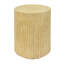 Table d'appoint cylindrique MGO, texture semblable au bois, couleur brun antique