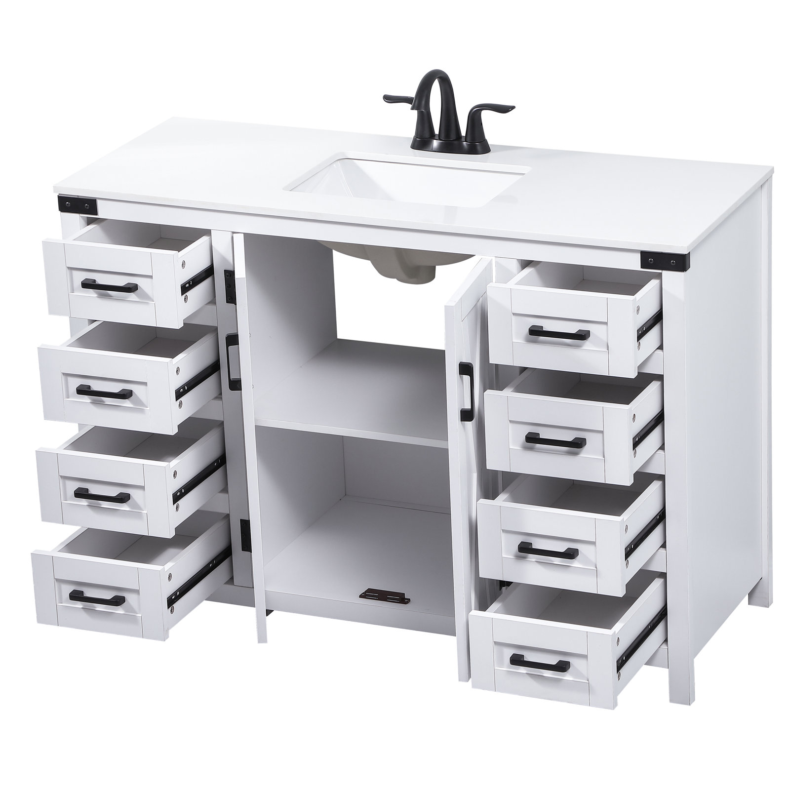 Slayton 48'' Single Bathroom Vanity, White